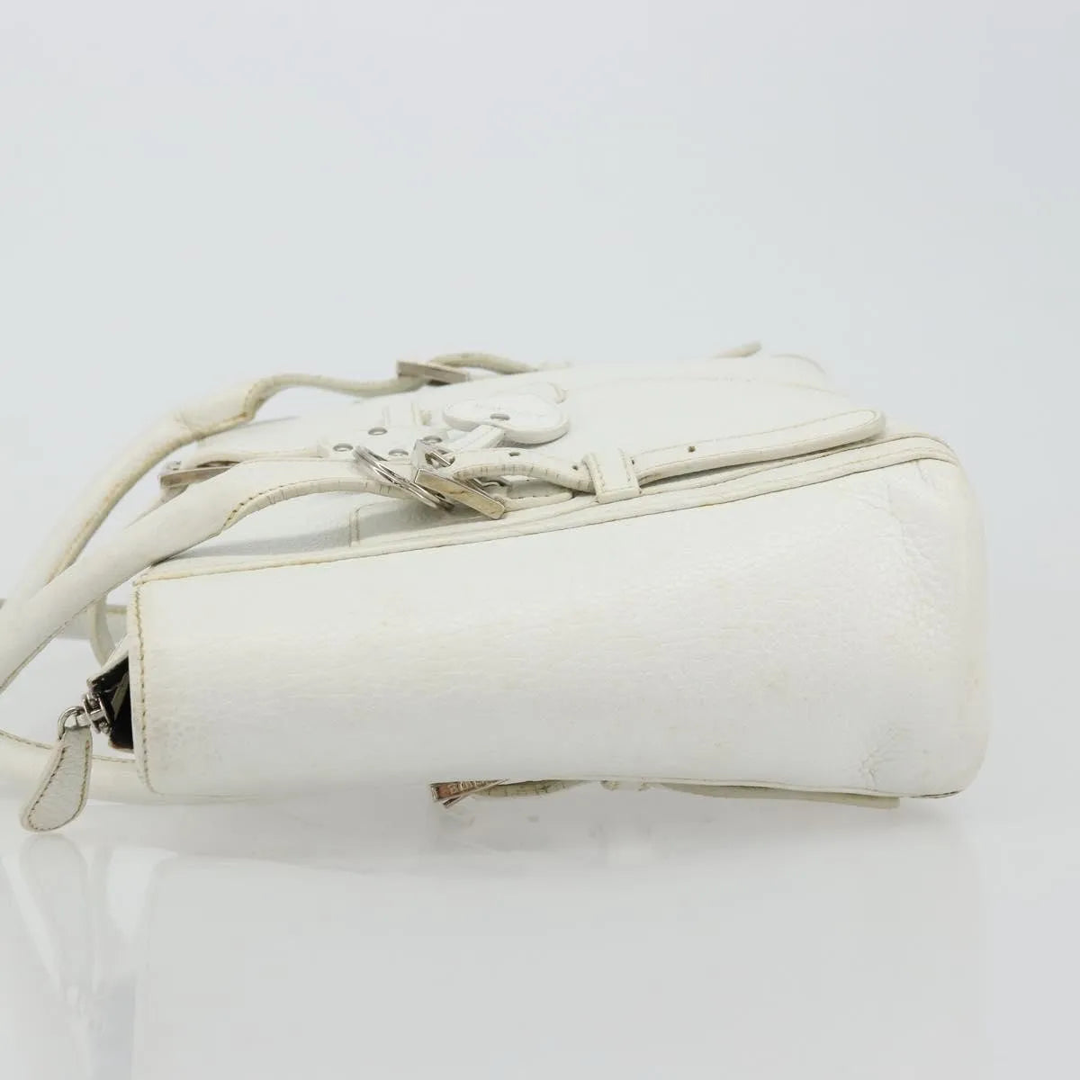 Loewe Senda Leather, White, Leather, Handbag