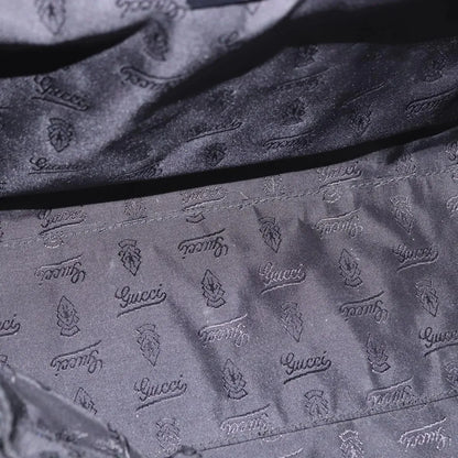 Gucci Pop Bamboo Handle Dialux Coated Canvas, Black, PVC, Handbag