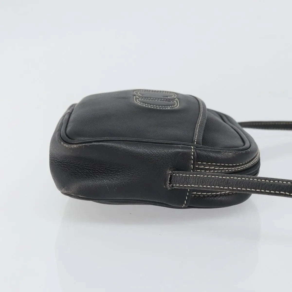 Christian Dior CD Shoulder bag Leather, Navy, Leather, Shoulder Bag
