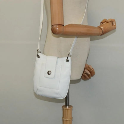 Bvlgari Vintage Leather, White, Leather, Shoulder Bag