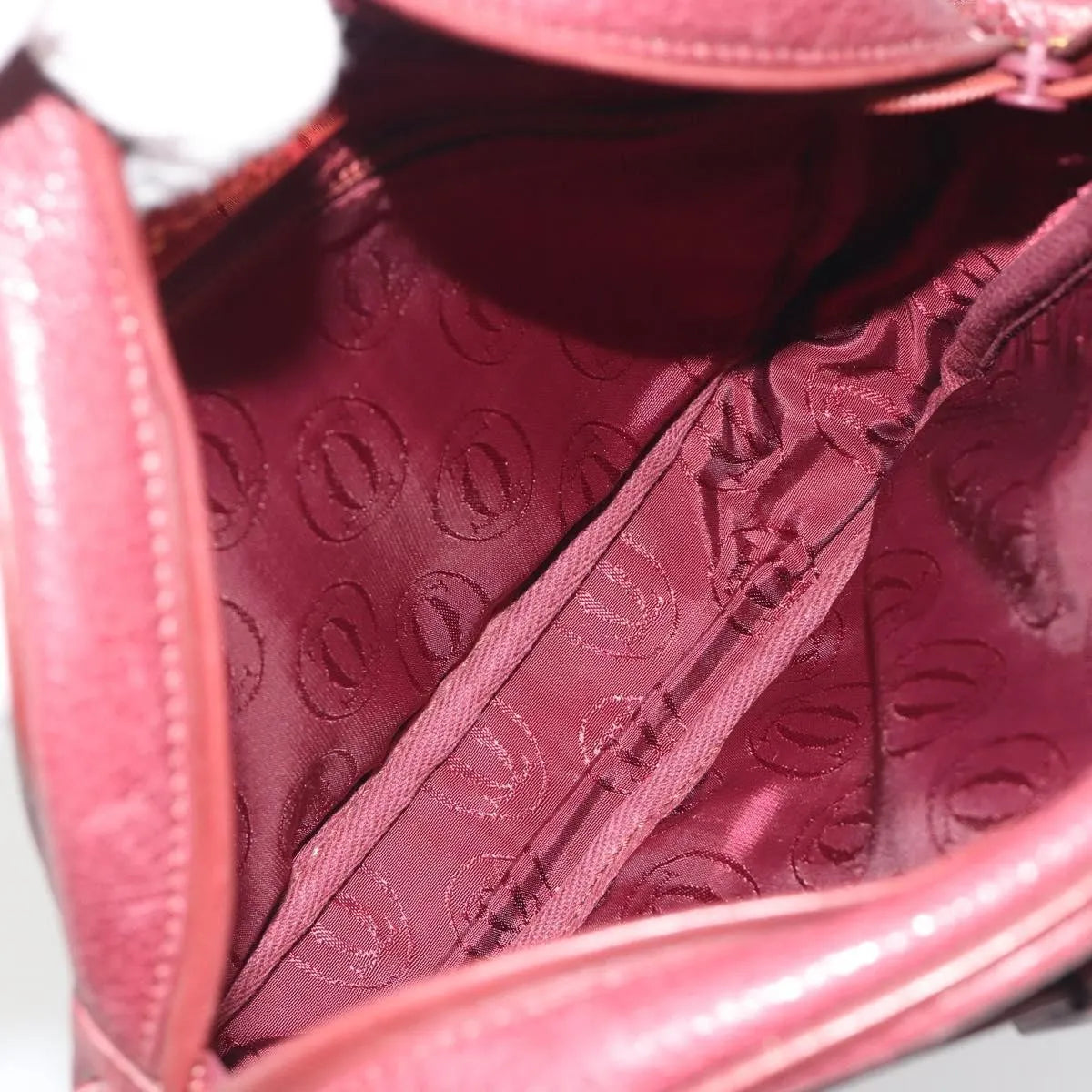 Cartier Tasseled Must de Cartier Leather, Burgundy, Leather, Shoulder Bag