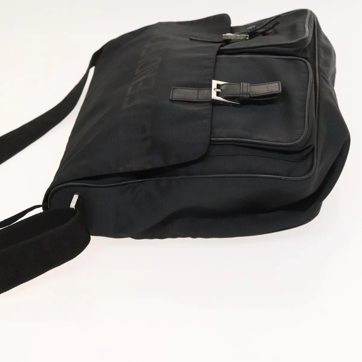 Fendi Vintage Nylon, Black, Nylon, Shoulder Bag