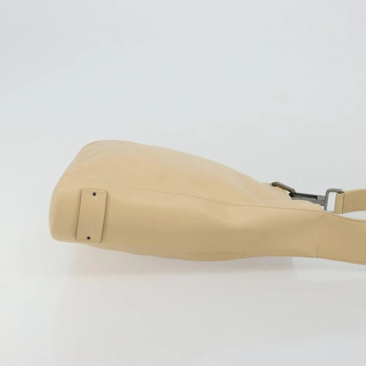 Gucci Vintage Flat Messenger Leather, Beige, Leather, Shoulder Bag