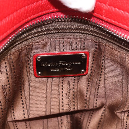 Salvatore Ferragamo Sofia Satchel Leather, Red, Leather, Handbag