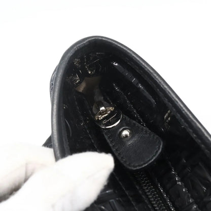 Salvatore Ferragamo Vintage Patent Leather, Black, Patent Leather, Tote Bag