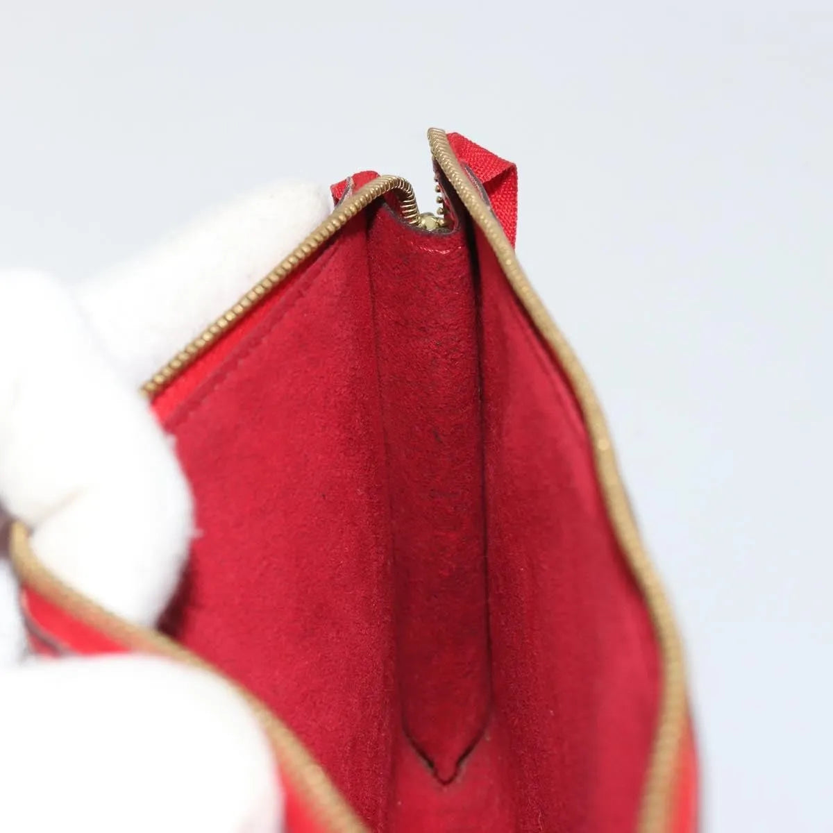 Louis Vuitton Pochette Accessoires Epi, Red, Leather, Clutch