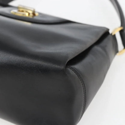 Gucci Vintage Leather, Black, Leather, Handbag