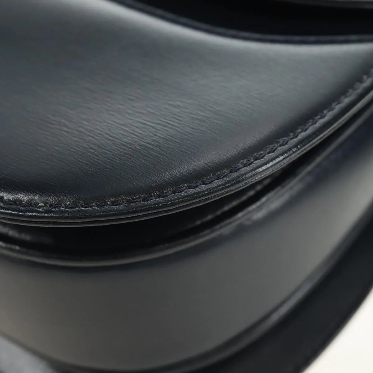 Gucci Chain Flap Leather, Navy, Leather, Shoulder Bag