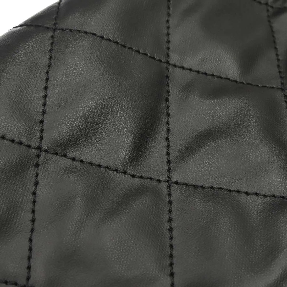 Chanel Biarritz Tote Quilted Coated Canvas, Black, Canvas, Tote Bag
