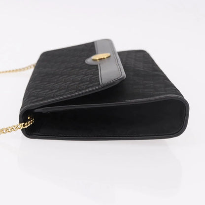 Christian Dior Vintage Honeycomb chain Canvas, Black, Canvas, Shoulder Bag