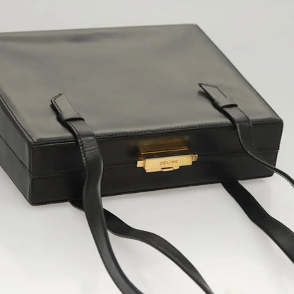 Celine Vintage Leather, Black, Leather, Shoulder Bag
