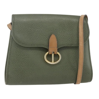 Christian Dior Vintage Leather, Khaki, Leather, Shoulder Bag