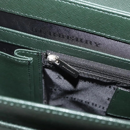 Burberry Briefcase Leather, Green, Leather, Briefcase
