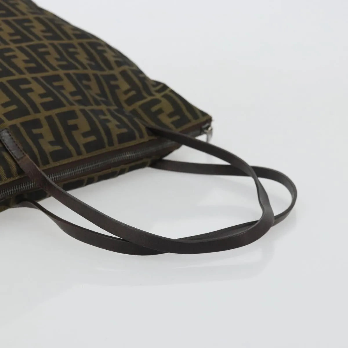 Fendi Zucca Tote Canvas, Black, Canvas, Handbag
