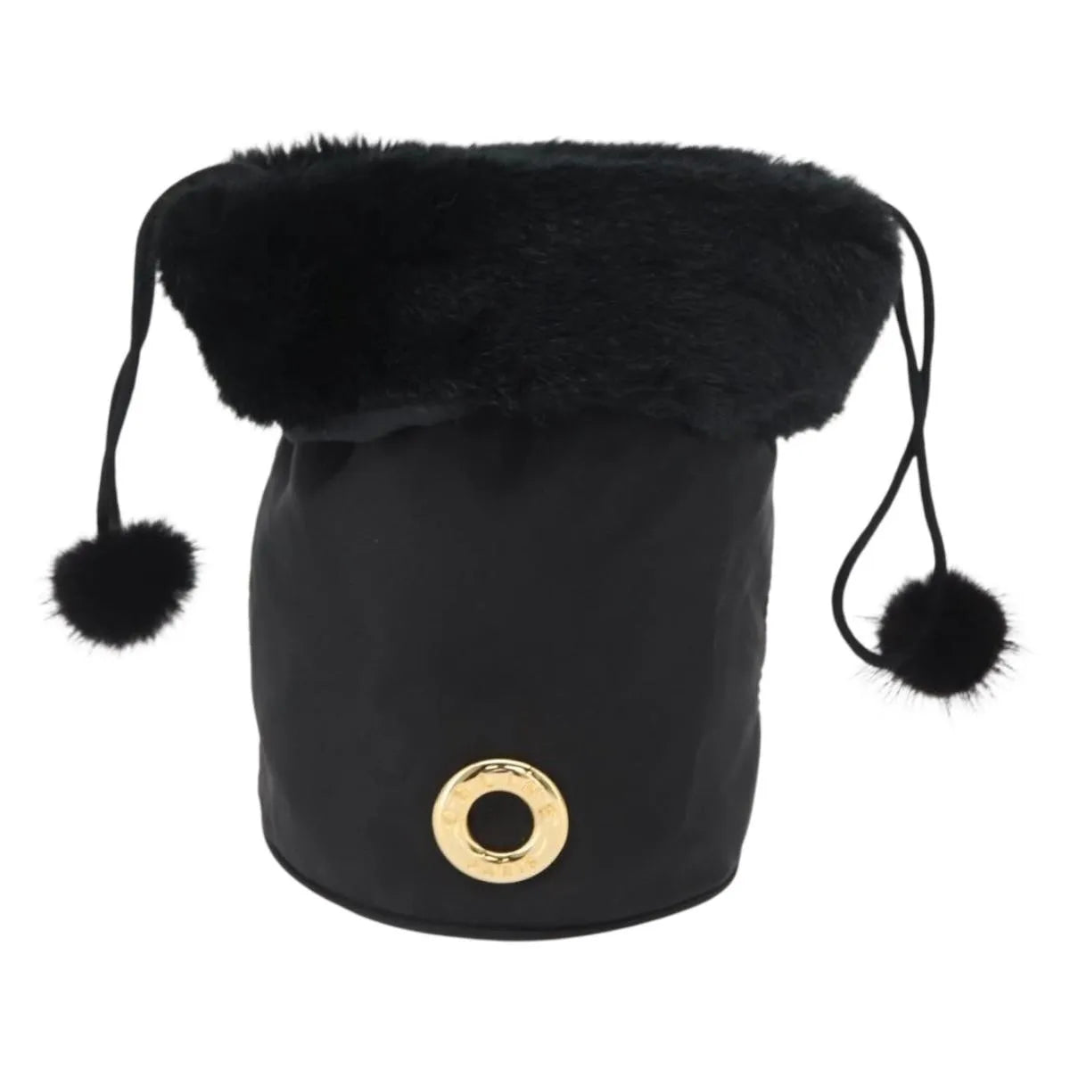 Celine Vintage Pouch Nylon, Black, Nylon, Clutch