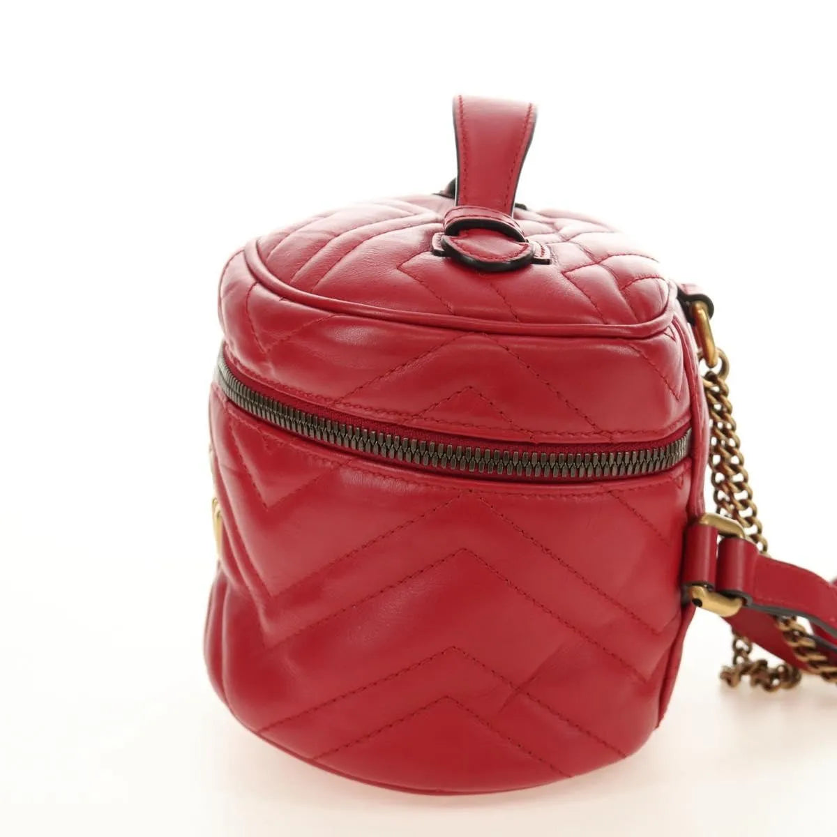 Gucci GG Marmont Vanity Matelasse Leather, Red, Leather, Backpack