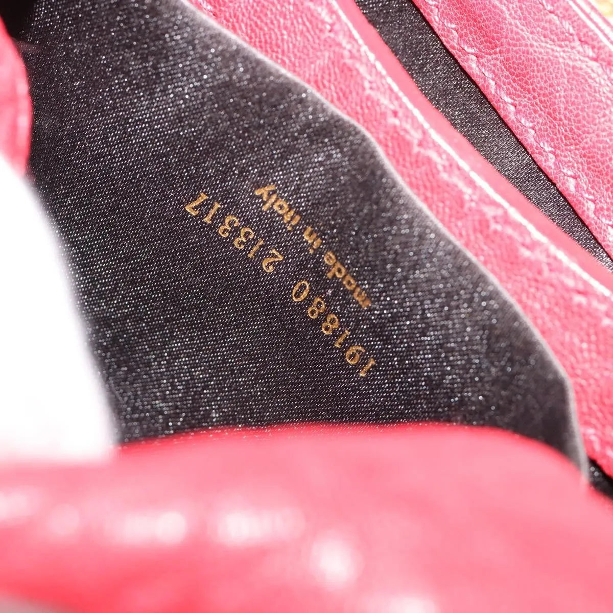 Saint Laurent Chain Leather, Red, Leather, Shoulder Bag