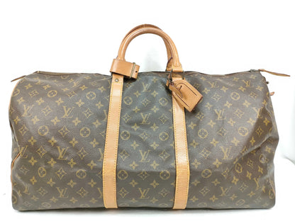 Louis Vuitton Keepall Monogram Canvas, Beige, Canvas, Travel Bag