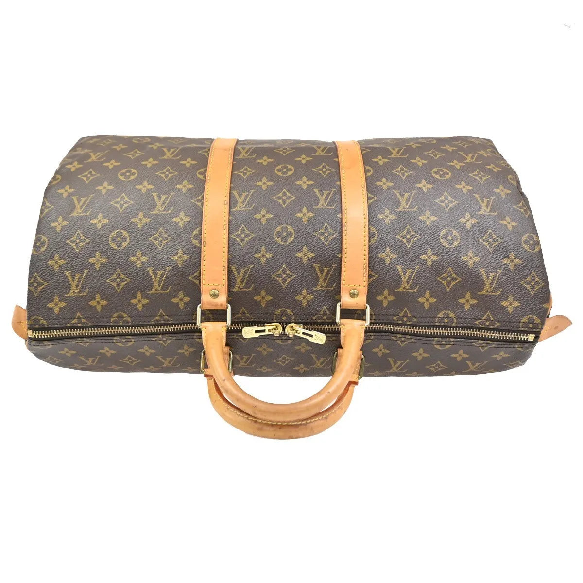 Louis Vuitton Keepall Monogram, Brown, Canvas, Travel Bag