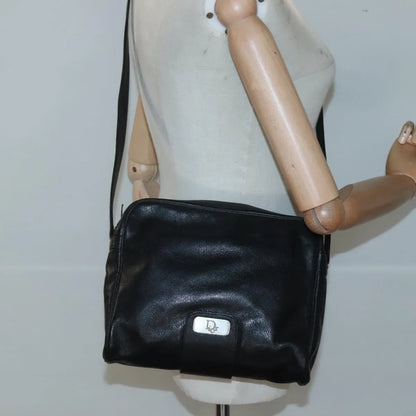 Christian Dior Vintage Leather, Black, Leather, Shoulder Bag