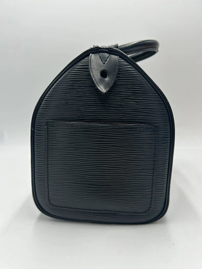 Louis Vuitton Speedy Epi Leather, Black, Leather, Handbag