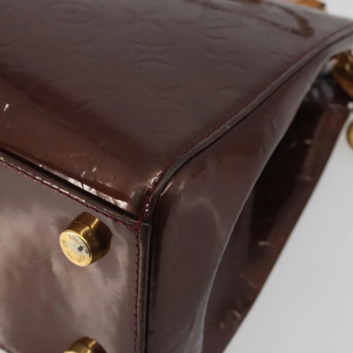 Louis Vuitton Brea Monogram Vernis, Burgundy, Patent Leather, Handbag