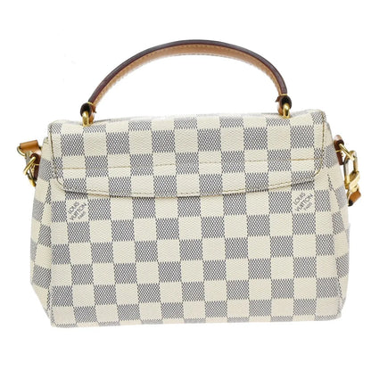 Louis Vuitton Croisette Damier, White, Canvas, Handbag