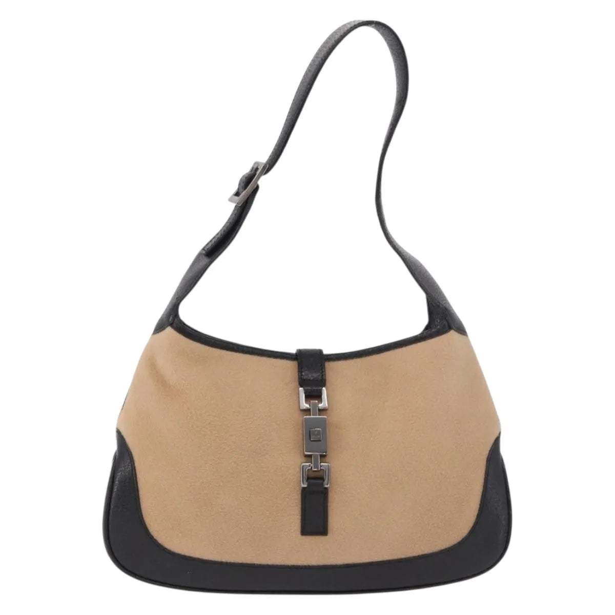 Gucci Jackie Hobo GG Canvas, Beige, Cotton, Shoulder Bag