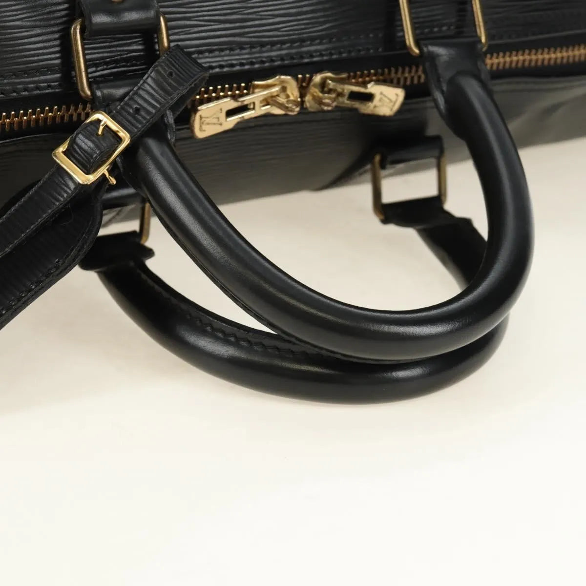 Louis Vuitton Keepall Epi Leather, Black, Leather, Travel Bag