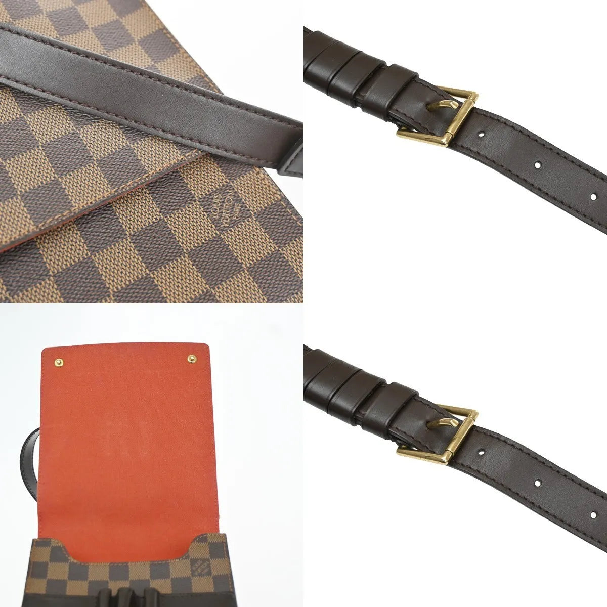 Louis Vuitton Portobello Messenger Damier, Brown, Canvas, Shoulder Bag