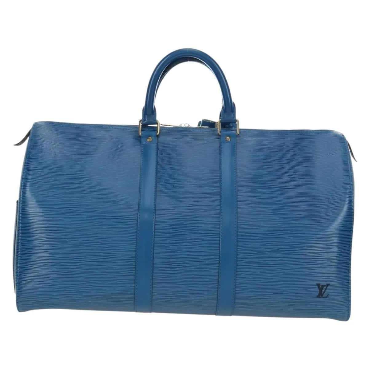 Louis Vuitton Keepall Epi Leather, Blue, Leather, Travel Bag