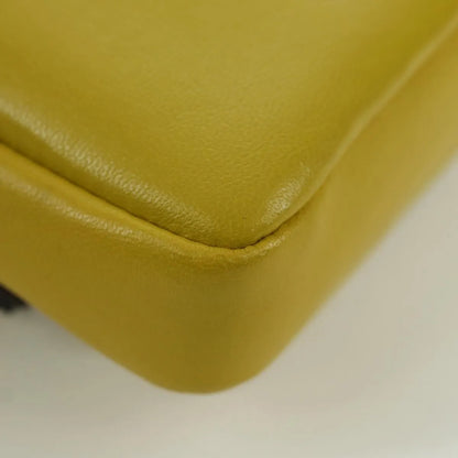 Fendi Monster Baguette Leather and Fur, Yellow, Leather, Handbag