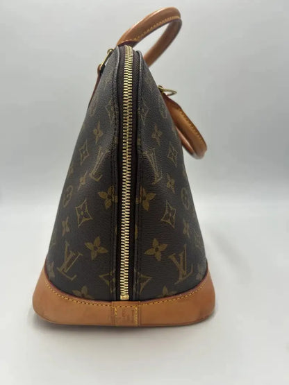 Louis Vuitton Alma Monogram Canvas, Brown, Canvas, Handbag
