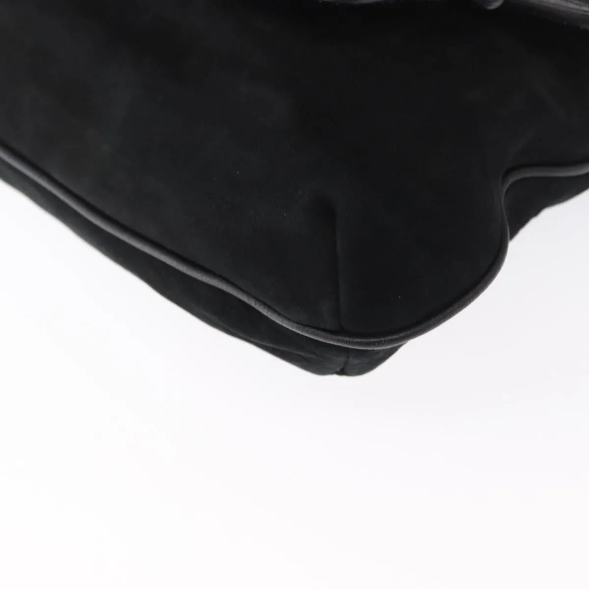 Salvatore Ferragamo Gancini Suede, Black, Suede, Shoulder Bag