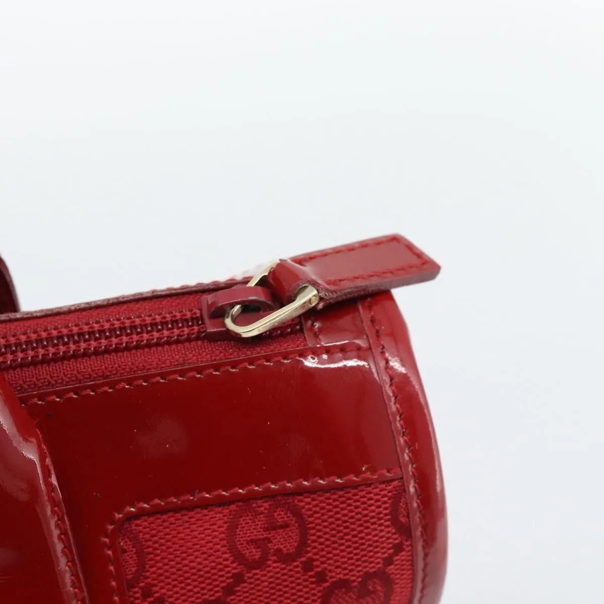 Gucci Structured Top Handle Open Tote GG Canvas, Red, Canvas, Handbag