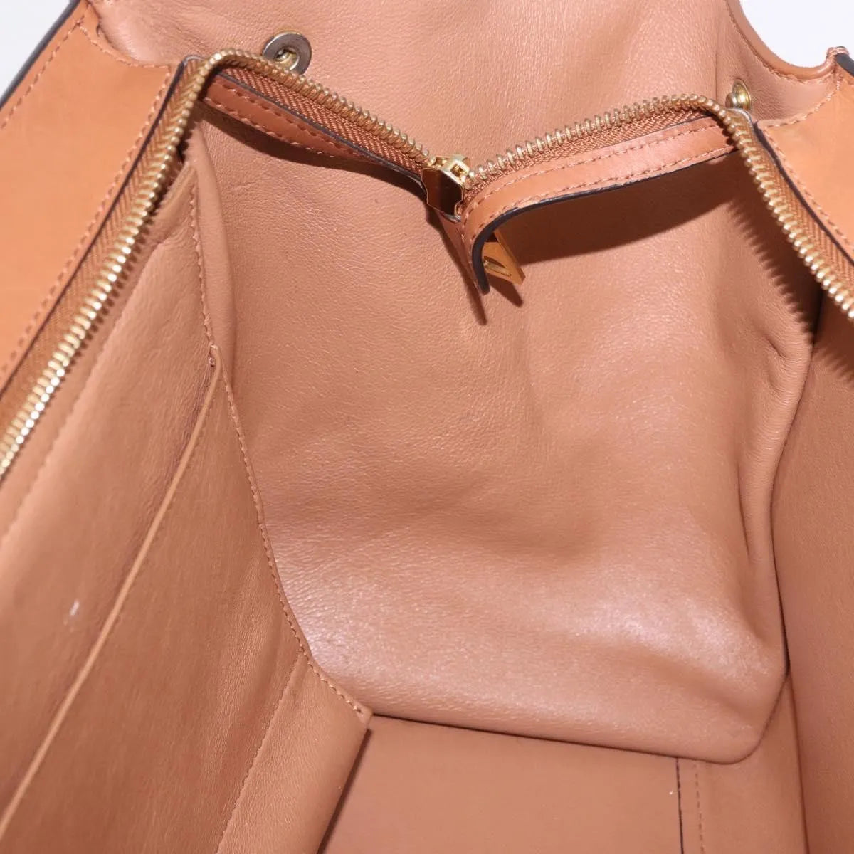 Celine Trapeze Leather, Brown, Leather, Handbag