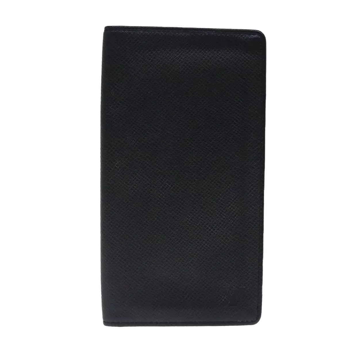 Louis Vuitton Porte Cartes Taiga Leather, Gray, Leather, Wallet