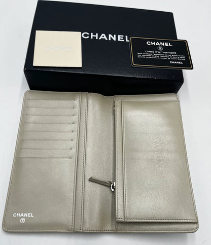 Chanel CC bifold wallet leather, Beige, Leather, Wallet