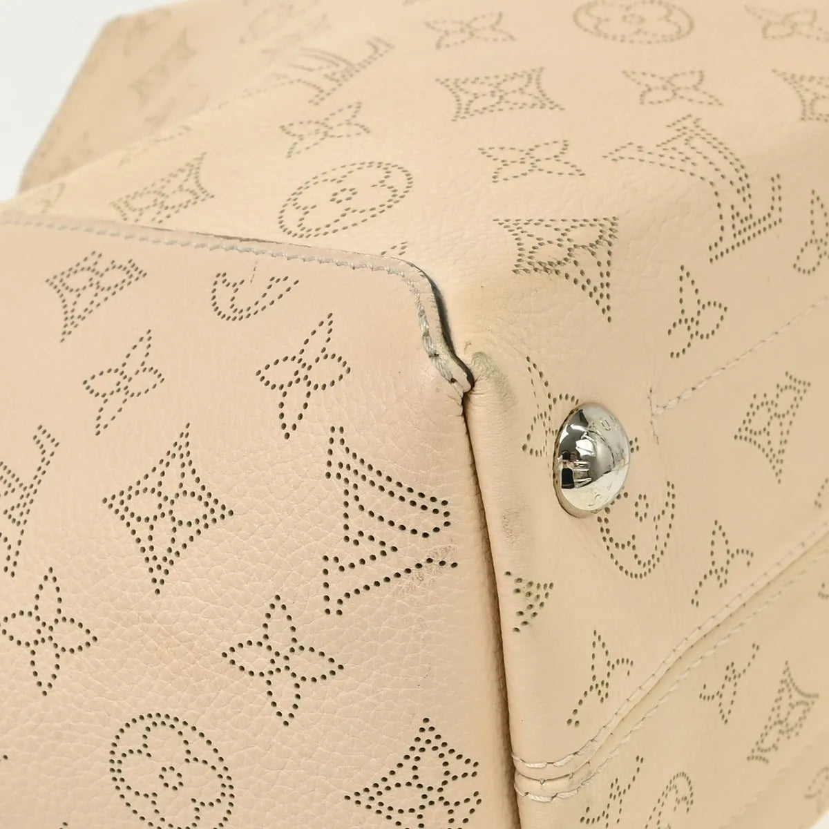 Louis Vuitton Hina Mahina Leather, Beige, Leather, Tote Bag