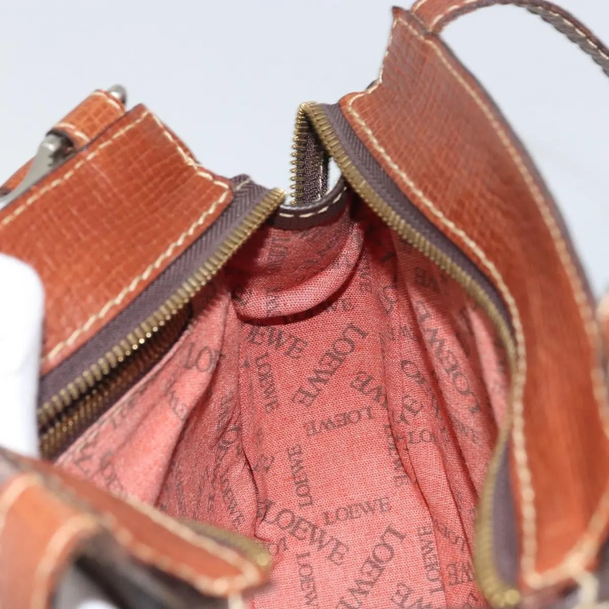 Loewe Anagram PVC Leather, Brown, PVC, Shoulder Bag