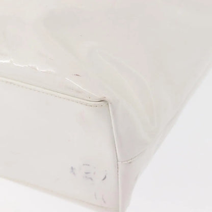 Salvatore Ferragamo Gancini Tote Patent leather, White, Patent Leather, Tote Bag