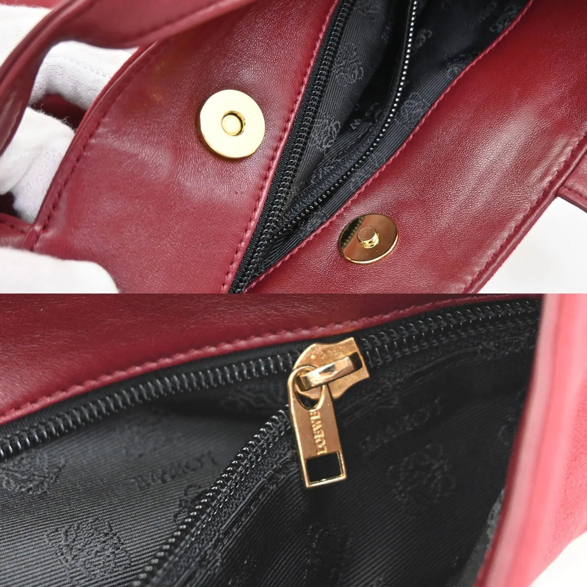 Loewe Anagram Tote Suede, Red, Suede, Tote Bag