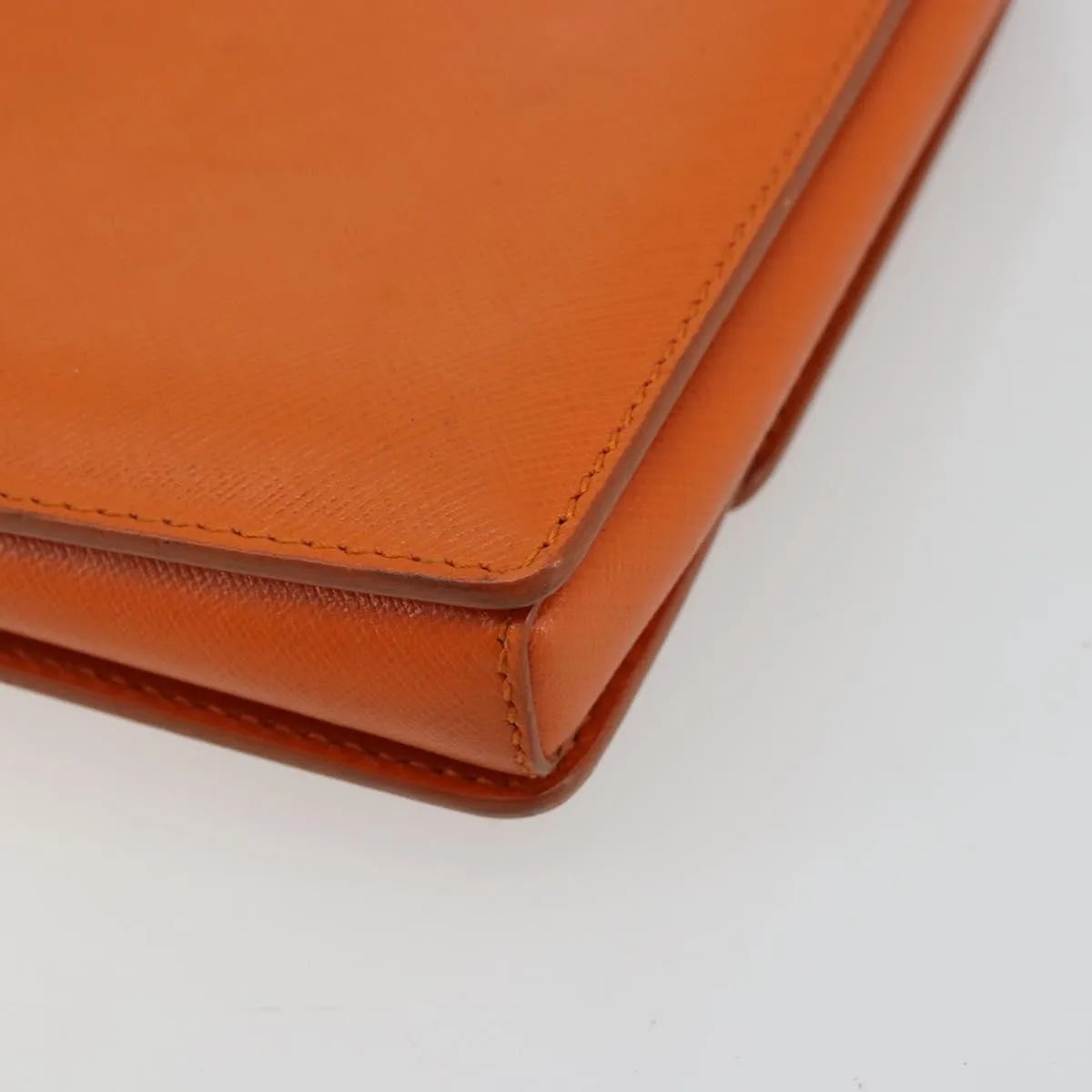 Salvatore Ferragamo Vara Bow Chain Clutch Leather, Orange, Leather, Shoulder Bag