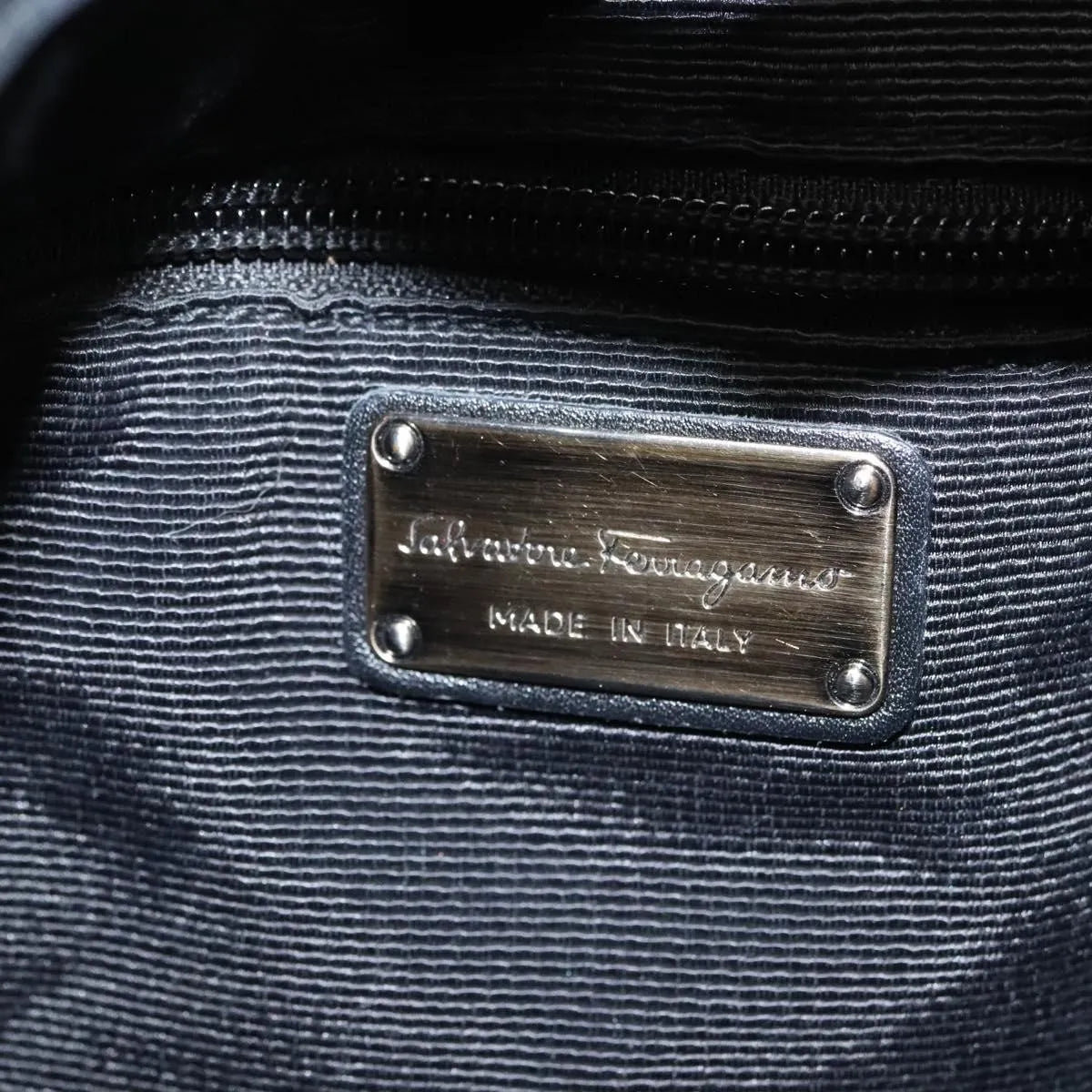 Salvatore Ferragamo Vala Patent leather, Black, Patent Leather, Handbag