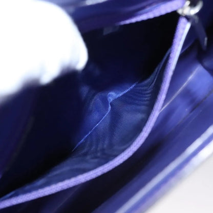Chanel Vintage Holographic Chain Tote Vinyl, Purple, Plastic, Tote Bag