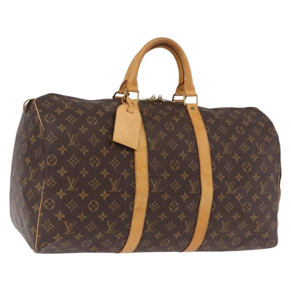 Louis Vuitton Keepall Monogram, Brown, Canvas, Travel Bag