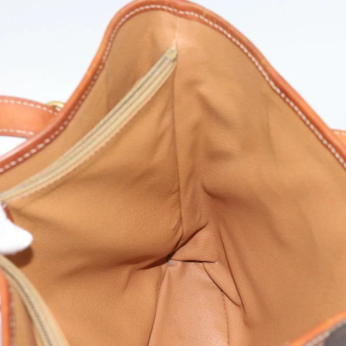 Celine Vintage Macadam Canvas and Leather, Brown, Canvas, Tote Bag