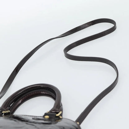 Louis Vuitton Alma Patent Leather, Brown, Patent Leather, Handbag