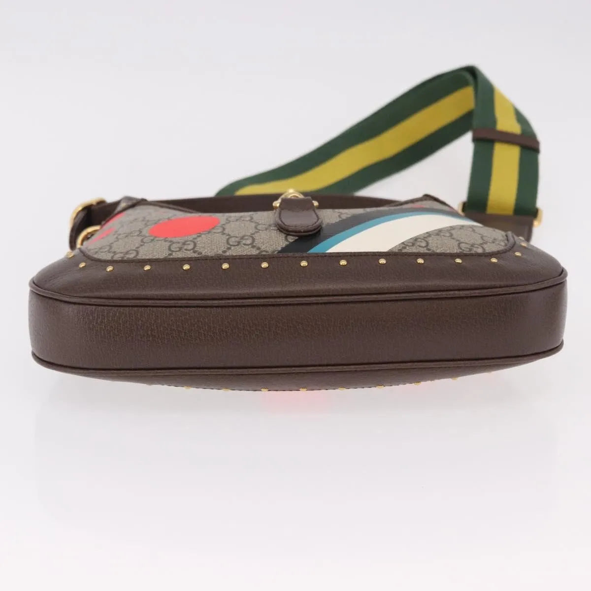 Gucci Jackie 1961 Hobo Studded Printed GG Coated Canvas, Beige, Canvas, Handbag