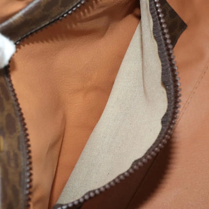 Celine Vintage Duffle Canvas and Leather, Brown, Canvas, Travel Bag